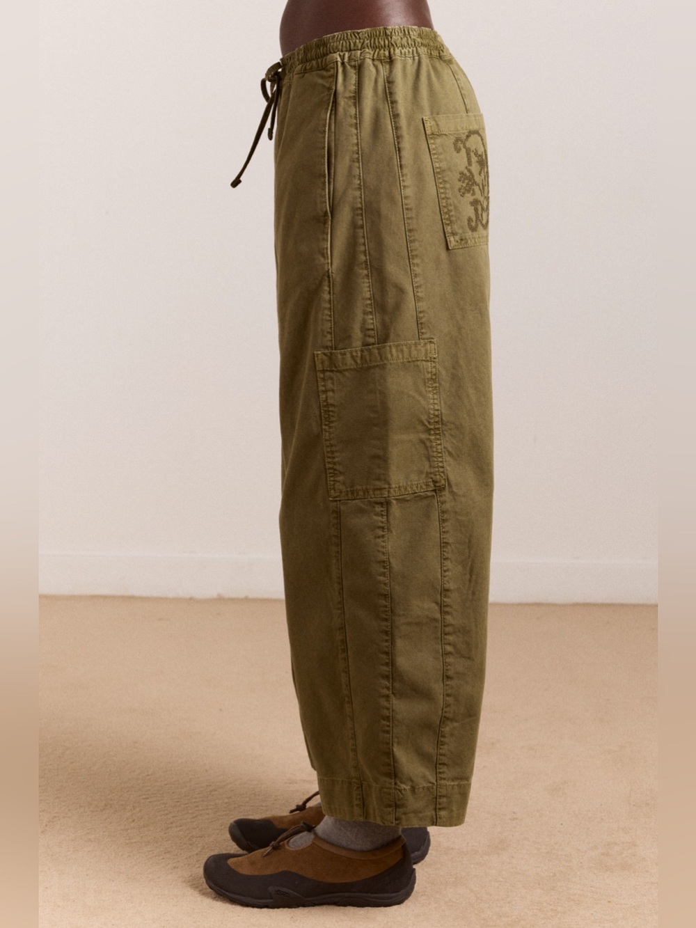 Damson Madder Felix Twill Trousers in Olive US 8 / UK 12 - Picture 11 of 16